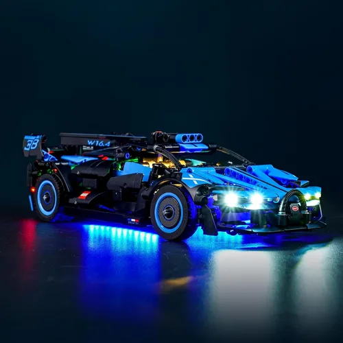 Miniatura 5 de VONADO Kit de luz LED compatible con Lego Bugatti Bolide Agile Blue, iluminación de bricolaje para Lego 42162 Juego de construcción - Luces Bugatti