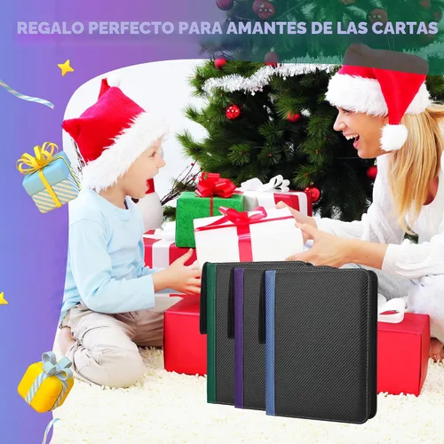 Miniatura 5 de Carpeta de 9 bolsillos para cartas coleccionables con fundas, organizador de cartas, 900 bolsillos de doble cara, carpeta de colección de cartas PU
