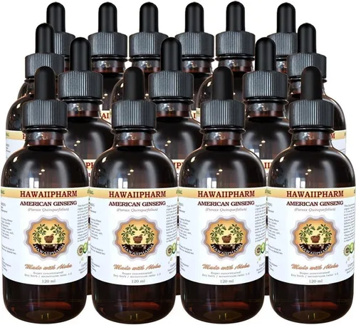 Miniatura 6 de Hawaii Pharm Extracto líquido de ginseng americano, ginseng (Panax Quinquefolius) Suplemento de tintura de raíz seca, 2 x 2 onzas