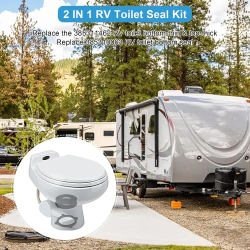 Miniatura 4 de 385311462 & 385310063 Kit de sellado de brida de inodoro para RV, compatible con sellador/VacuFlush, 385316140,385311462 RV Flush Seal y 385310063