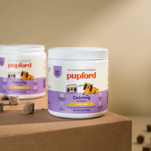 Miniatura 8 de Pupford Suplemento calmante para perros, masticables calmantes naturales para perros con ansiedad, apoya la relajación y la regulación emocional