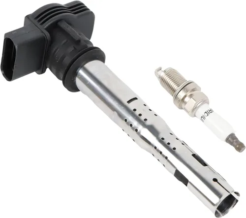 Miniatura 8 de Paquete de 5 bobinas de encendido UF575 y bujías de iridio compatibles con Audi A3 2004-2013, A4 2005-2016 y Volkswagen Jetta 2005-2015, Tiguan