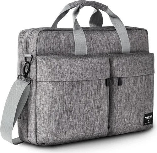 Miniatura 7 de KINGSLONG Maletín para laptop de 17.3 pulgadas para hombres y mujeres, bolsa de mensajero para laptop con correa para el hombro, bolsa cruzada