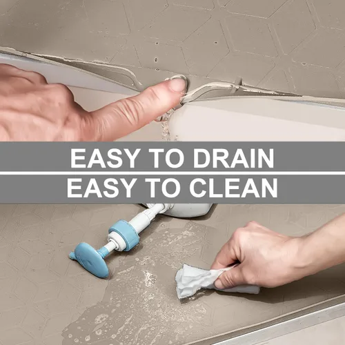 Miniatura 3 de Tapete para debajo del fregadero, 31 x 22 pulgadas, bandeja de silicona impermeable debajo del fregadero para armarios de cocina y lavandería