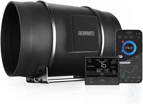 Miniatura 9 de AC Infinity CLOUDLINE H4, ventilador silencioso de conducto en línea de 4 pulgadas con controlador de velocidad, ventilador de ventilación a prueba