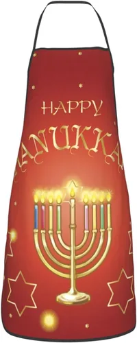 Miniatura 16 de Delantal de Hanukkah feliz ajustable para cocinar, babero de cocina para cocinar