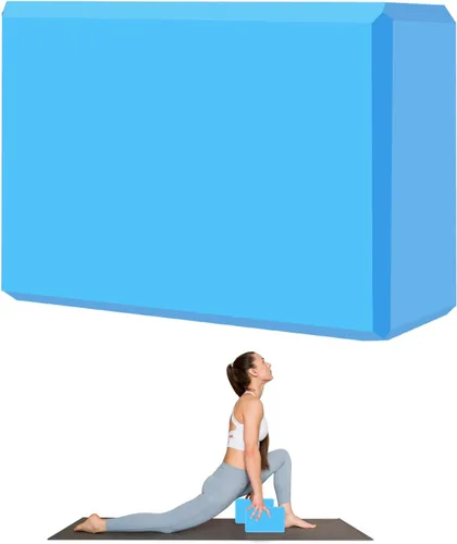 Miniatura 11 de Bloques de yoga de 9 x 6 x 3 pulgadas, superficie antideslizante suave, bloques de espuma de alta calidad, apoyo, ligero, resistente al olor