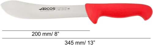 Miniatura 2 de ARCOS Cuchillo de carnicero de acero inoxidable de 8 pulgadas. Cuchillo de cocina profesional para cortar carne, pescado y verduras. Mango