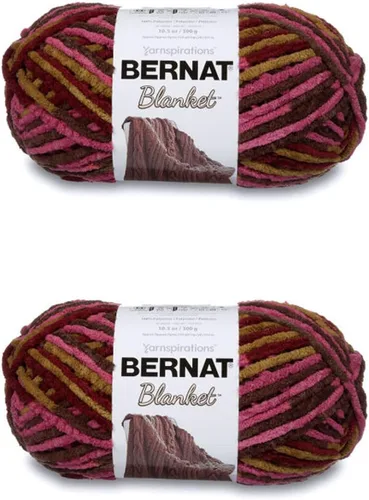 Miniatura 86 de Bernat - Estambre para mantas súper esponjoso acrílico, 2 paquetes de 300g/10.5 onzas, #6, chenilla gruesa de peso pesado para tejer y crochet
