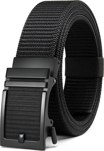 YOETEY Ratchet Tactical Belt for Men - 1.5" Military Nylon Web Belts for Heavy Duty Work - Slide Buckle Fit Pants