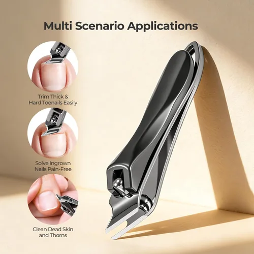 Miniatura 5 de 4 in 1 Automatic Electric Nail Clipper, 2026 Upgraded Nail Clippers Set with LED Light & Nail Scrap Storage & Professional Slant Edge Nail Clipper