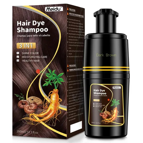 Miniatura 10 de IIIMEIDU Champú para teñir el cabello negro 3 en 1, champú para colorear el cabello natural para cabello gris, tinte para el cabello para mujeres