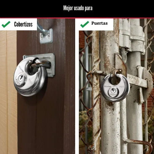 Miniatura 4 de Master Lock 40D - Candado de disco de acero inoxidable con llave