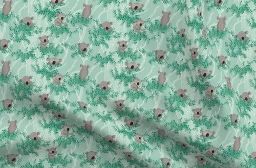 Miniatura 4 de Spoonflower Tela – Koala Bears Eucalipto Árboles Menta Oso Animal Impreso en tela Minky por The Yard – Cobijas de Bebé Coser Edredón Respaldo