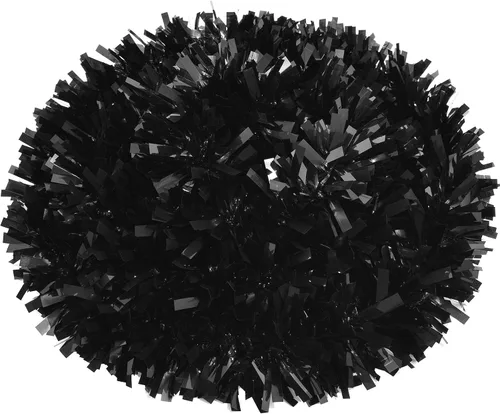 Miniatura 4 de Guirnalda de Oropel de Navidad de 26.2 pies Negra de Halloween Guirnalda Metálica para Árbol Decoraciones Colgantes de Oropel con Brillantina