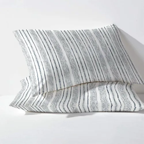 Miniatura 3 de Sábanas a rayas tamaño individual, sábanas de arte moderno, sábanas y fundas de almohada estampadas de 3 piezas, sábana bajera ajustable