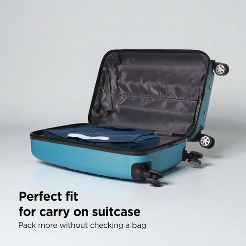Miniatura 6 de Bolsas de compresión de viaje con sellado al vacío para equipaje de mano, impermeables, herméticos con ventana y válvula unidireccional integrada