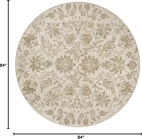 Miniatura 264 de jinchan Lima - Alfombra simétrica floral geométrica lavable, alfombra de entrada de medio círculo de 2 x 3, alfombra de media luna, suave y Azul