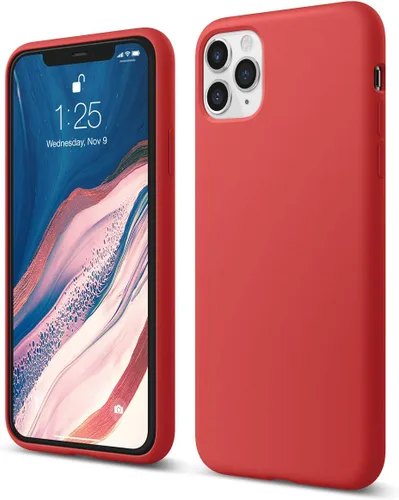 Miniatura 13 de elago Compatible con iPhone 11 Pro Max, funda de silicona líquida, funda protectora de cuerpo completo, a prueba de golpes, funda delgada para Negro