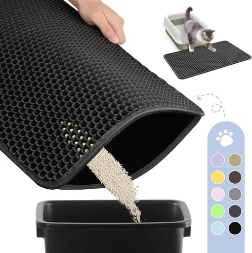 Miniatura 16 de Tapete sanitario para gatos, tapete pequeño que atrapa la orina, fácil de limpiar, caja sanitaria impermeable, a prueba de orina y antideslizante