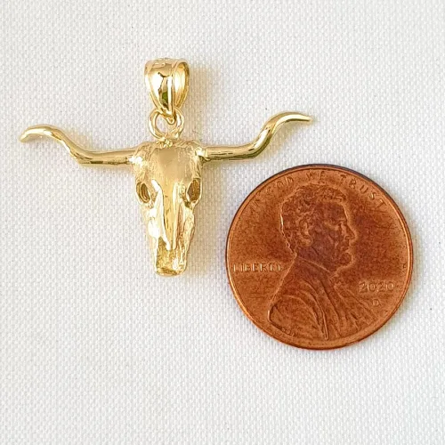 Miniatura 3 de Colgante de oro amarillo de 14 quilates, fabricado en Estados Unidos, Oro, Sin gemas.