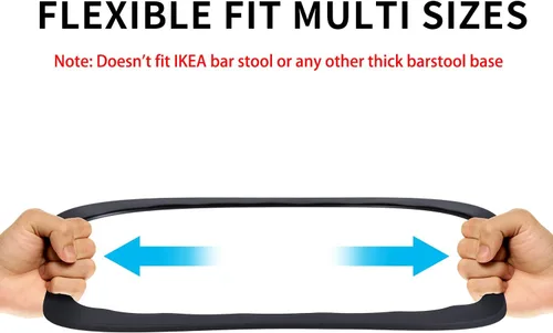 Miniatura 6 de Paquete de 2 anillos protectores de patas para taburetes de bar, protectores de suelo de silicona antideslizante para patas de silla, almohadillas