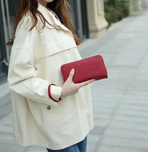 Miniatura 3 de MKF Collection Mia K - Cartera de pulsera para mujer, pequeña cartera de cuero vegano para tarjetas de crédito con cremallera y bolsillo