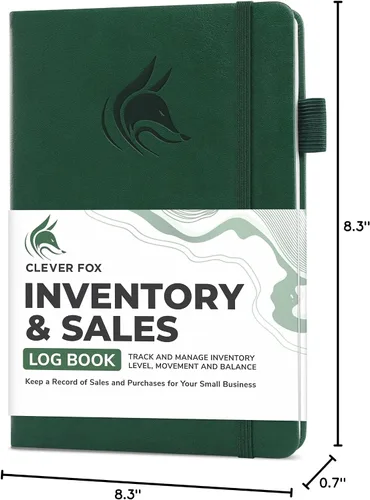 Miniatura 8 de Clever Fox Libro de registro de inventario y ventas para pequeñas empresas: libro de contabilidad de inventario, cuaderno de inventario, libro