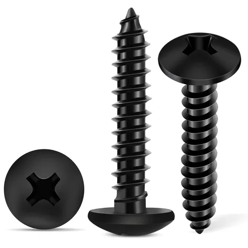Miniatura 9 de 100 PCS tornillos para madera Phillips de cabeza redonda (Truss Head) de acero inoxidable 18-8 (A2) #6 X 5/8 pulgadas, rosca completa recubierta