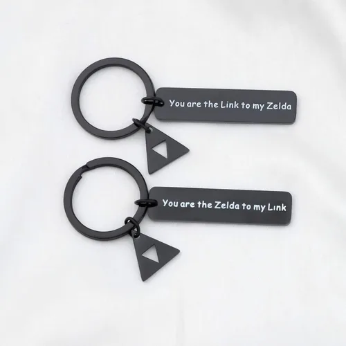 Miniatura 3 de BLEOUK - Juego de llaveros para pareja con texto You are The Link to My Zelda