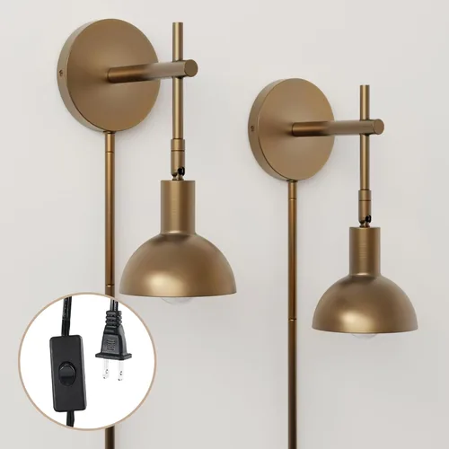 Miniatura 13 de Nathan James Celeste - Lámpara de pared de ratán, moderna lámpara de pared para casa de campo, lámpara de lectura para mesita de noche con pantalla