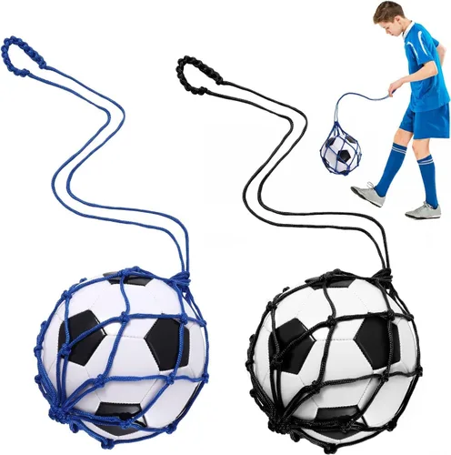 Miniatura 11 de TOBWOLF Football Kick Trainer, Soccer Return Trainer Net Fits Ball Size 3, 4, 5, Hands-Free Soccer Kick Throw Training Aid