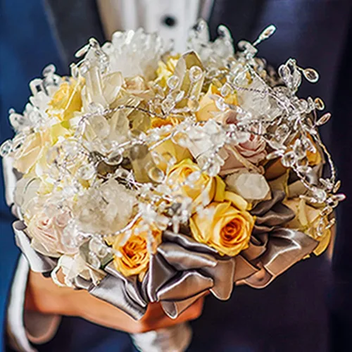 Miniatura 6 de Ramo artificial de 50 tallos para manualidades, cuentas acrílicas, ramas de flores, aerosoles para bodas, manualidades