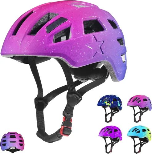 Miniatura 9 de Zacro Kids Helmet 5-14 for Boys Girls, Adjustable Lightweight Toddler Helmet with Reflective Safety Stickers, Fits Bicycle Balance Bike Scooter