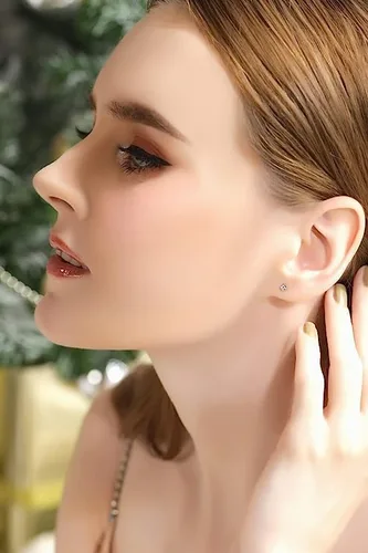 Miniatura 2 de Stud Earrings for Women Sterling Silver Cubic Zirconia Round Stud Pierced Tiny Cartilage 2mm CZ Earring Studs for Men Teens Girls Single or