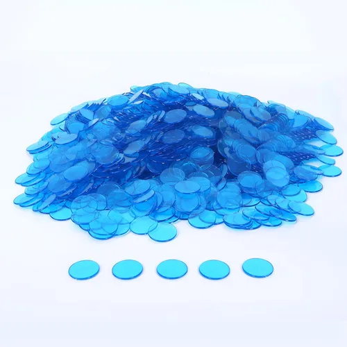 Miniatura 7 de GSE Games & Sports Expert Chips de bingo verdes, 2,000 fichas de conteo transparentes de alto contraste de 3/4 pulgadas para juegos de bingo, fiestas