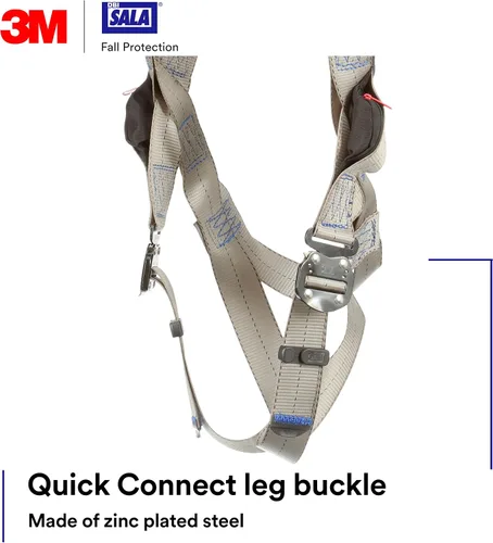 Miniatura 6 de 3M DBI-SALA ExoFit X100 Arnés de Seguridad de Chaleco Cómodo Protección contra Caídas, OSHA, ANSI, Uso General, 1 Conexión de Anillo en D, Hebillas