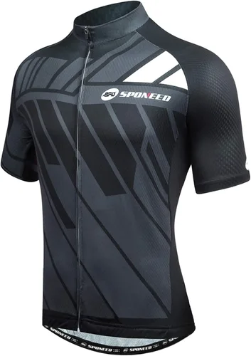 Miniatura 18 de sponeed - Jerséis de ciclismo para hombre, tops, camisas de ciclismo, manga corta, atuendo de ciclismo, chaqueta de ciclismo de cierre completo