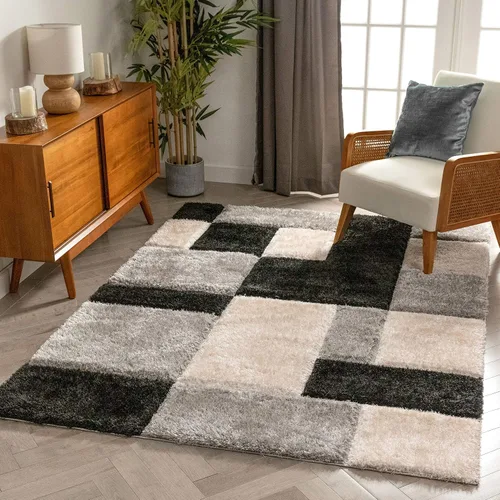 Miniatura 16 de Well Woven San Francisco Escondido Blush - Alfombra moderna geométrica texturizada 3D, gruesa y suave, 5 pies 3 pulgadas x 7 pies 3 pulgadas