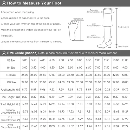 Miniatura 7 de DREAM PAIRS Women's Wide Calf Knee High Boots, Fur-lined Low Hidden Wedge Boots
