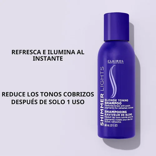 Miniatura 4 de Clairol Professional Shimmer Lights Purple Shampoo fl. Oz Neutraliza los tonos latones y amarillos para cabello rubio y gris plateado con reflejos