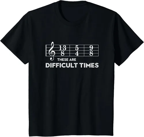 Miniatura 75 de Musician - Camiseta con texto en inglés "These are Difficult Times", talla S