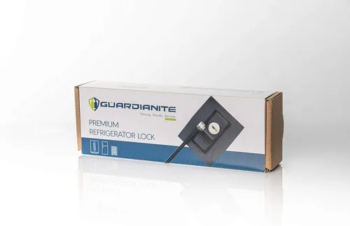 Miniatura 6 de Paquete de 2 cerraduras para refrigerador Guardianite Premium con cerradura con llave incorporada (paquete de 2, negro)