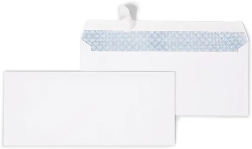 Staples Sobres de negocios QuickStrip EasyClose #10, blancos, despegar y sellar, tintados de seguridad, 9.5 x 4.125 pulgadas, paquete de 100 unidades