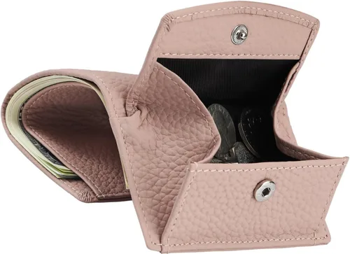 Miniatura 11 de Karmiir RFID - Cartera pequeña de cuero para hombres y mujeres con bolsa para monedas, billetera compacta de triple bolsillo con ranura