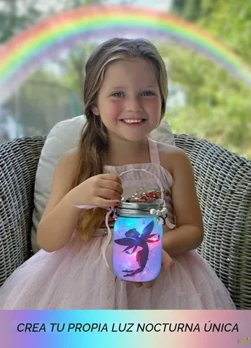 Miniatura 2 de Haz Tu Propio Frasco de Linterna de Unicornio y Hada con Luz Nocturna, Artes y Manualidades para Niños, Mejores Regalos de Cumpleaños para Niñas