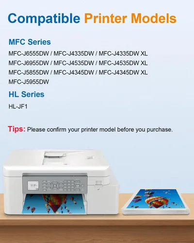 Miniatura 3 de LC406XL LC406 - Cartuchos de tinta para impresora Brother MFC-J4335DW MFC-J5855DW MFC-J6555DW MFC-J4535DW, repuesto para cartuchos de tinta Brother