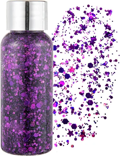 Miniatura 22 de Brillantina gruesa líquida con lentejuelas de sirena, para sombra de ojos, gel corporal, festival, cosmético para cara, uñas, maquillaje, de larga