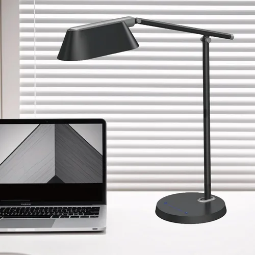 Lámpara de escritorio para oficina y hogar, luz de escritorio con atenuación continua, fuente de luz más grande, lámpara de escritorio USB de 8 W
