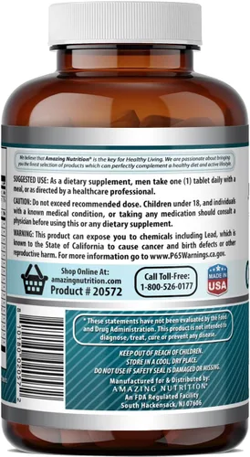 Miniatura 4 de Amazing Formulas One - Suplemento multivitamínico para hombre, a base de alimentos, 150 tabletas, mezcla perfecta de vitaminas, minerales